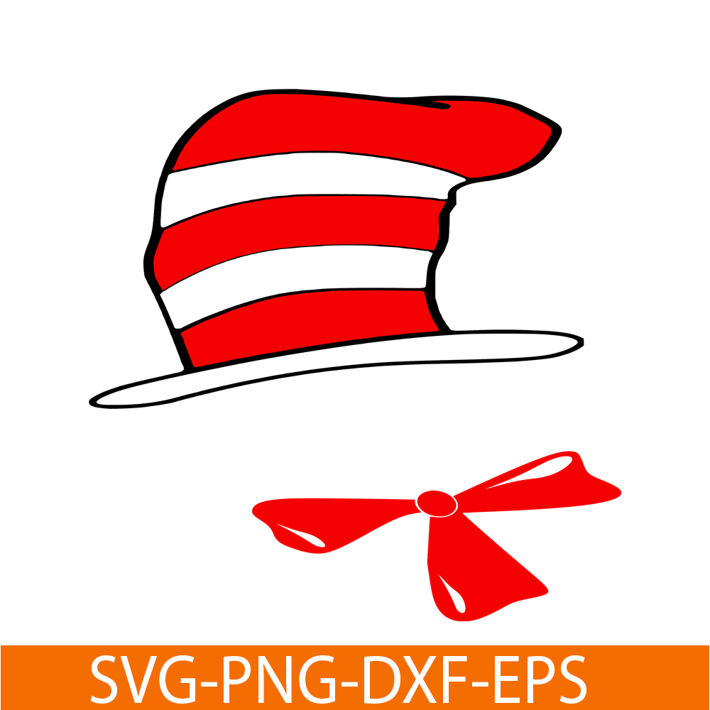 DS105122320-Hat and Bow SVG, Dr Seuss SVG, Cat In The Hat SVG DS105122320.png