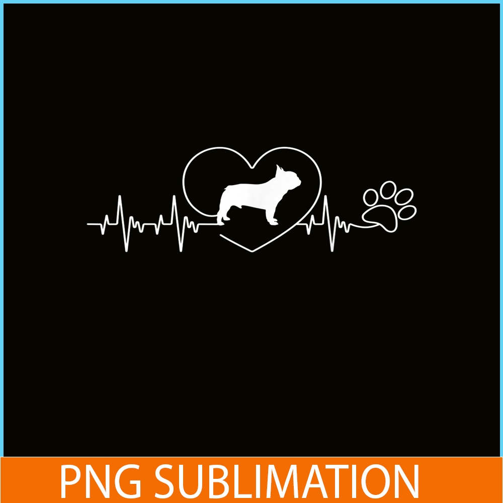 HL161023141-French Bulldog Heartbeat PNG, French Bulldog PNG, French Dog Artwork PNG.png