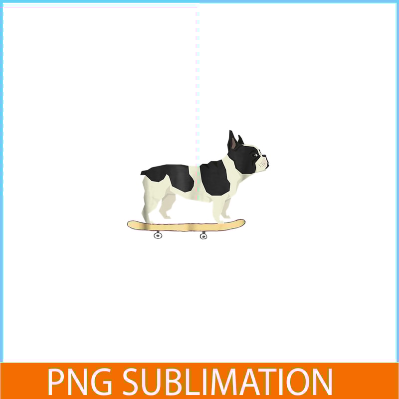 HL161023148-Funny French Bulldog Dog On Skateboard PNG, French Bulldog PNG, French Dog Artwork PNG.png
