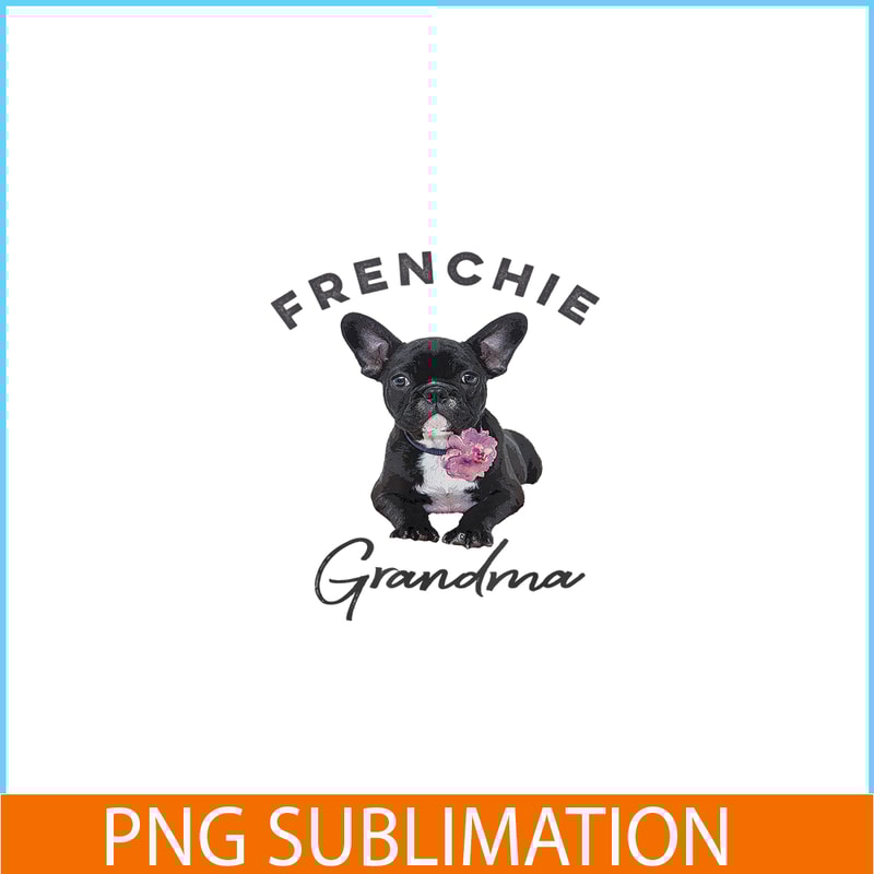 HL16102352-Frenchie Bulldog Flower PNG, French Dog Artwork PNG, Bulldog Mascot PNG.png