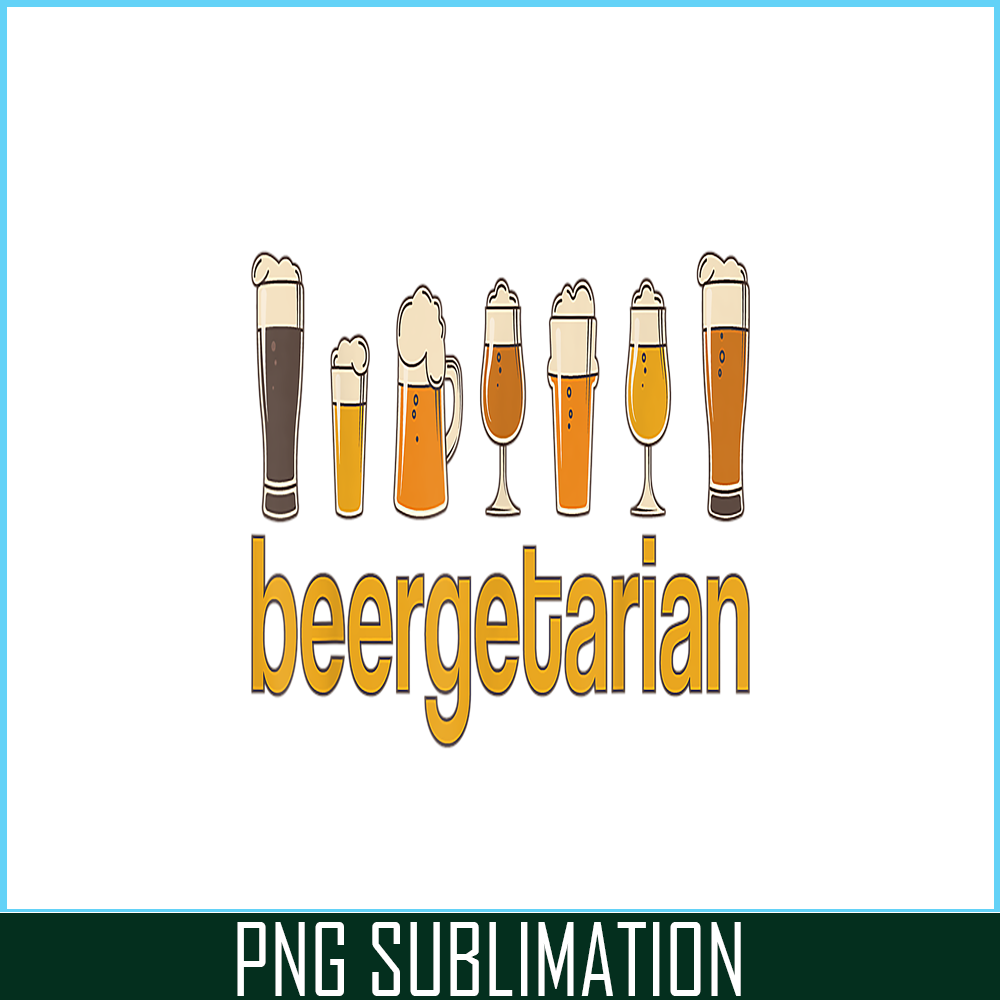 BEER28102323-Beeragetarian PNG Funny Beer Design PNG Brewery Lovers PNG.png