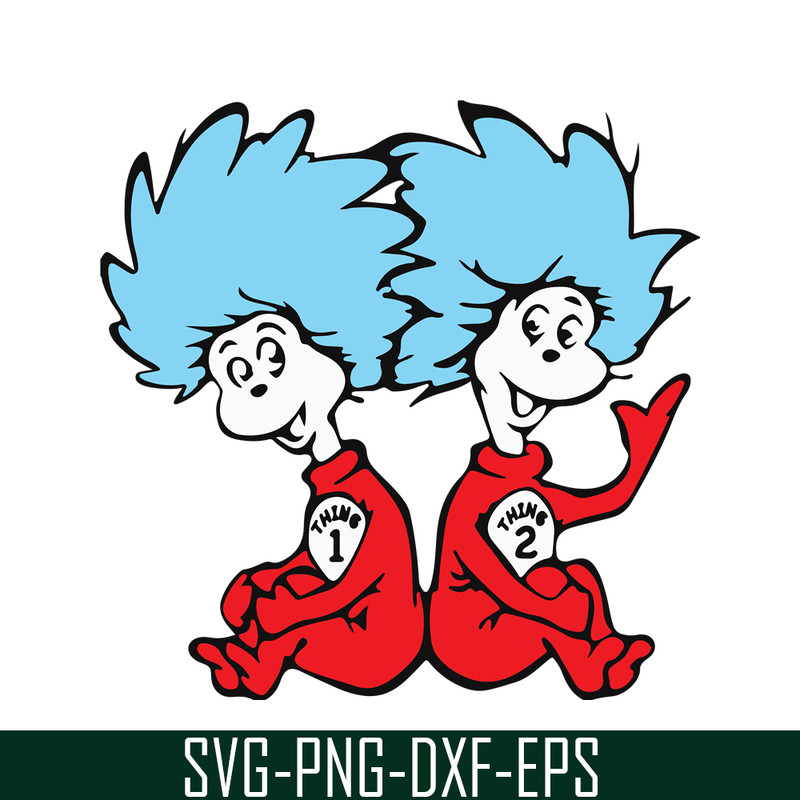 DS104122330-Thing One and Thing Two Characters SVG, Dr Seuss SVG, Cat in the Hat SVG DS104122330.png