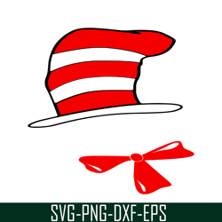 hat and bow svg, dr seuss svg, cat in the hat svg ds105122320