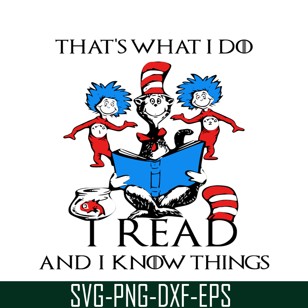 DS105122342-Cat in the hat reading rab SVG, Dr Seuss SVG, Cat In The Hat SVG DS105122342.png