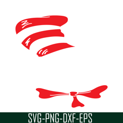 the red hat and bow svg, dr seuss svg, cat in the hat svg ds205122373