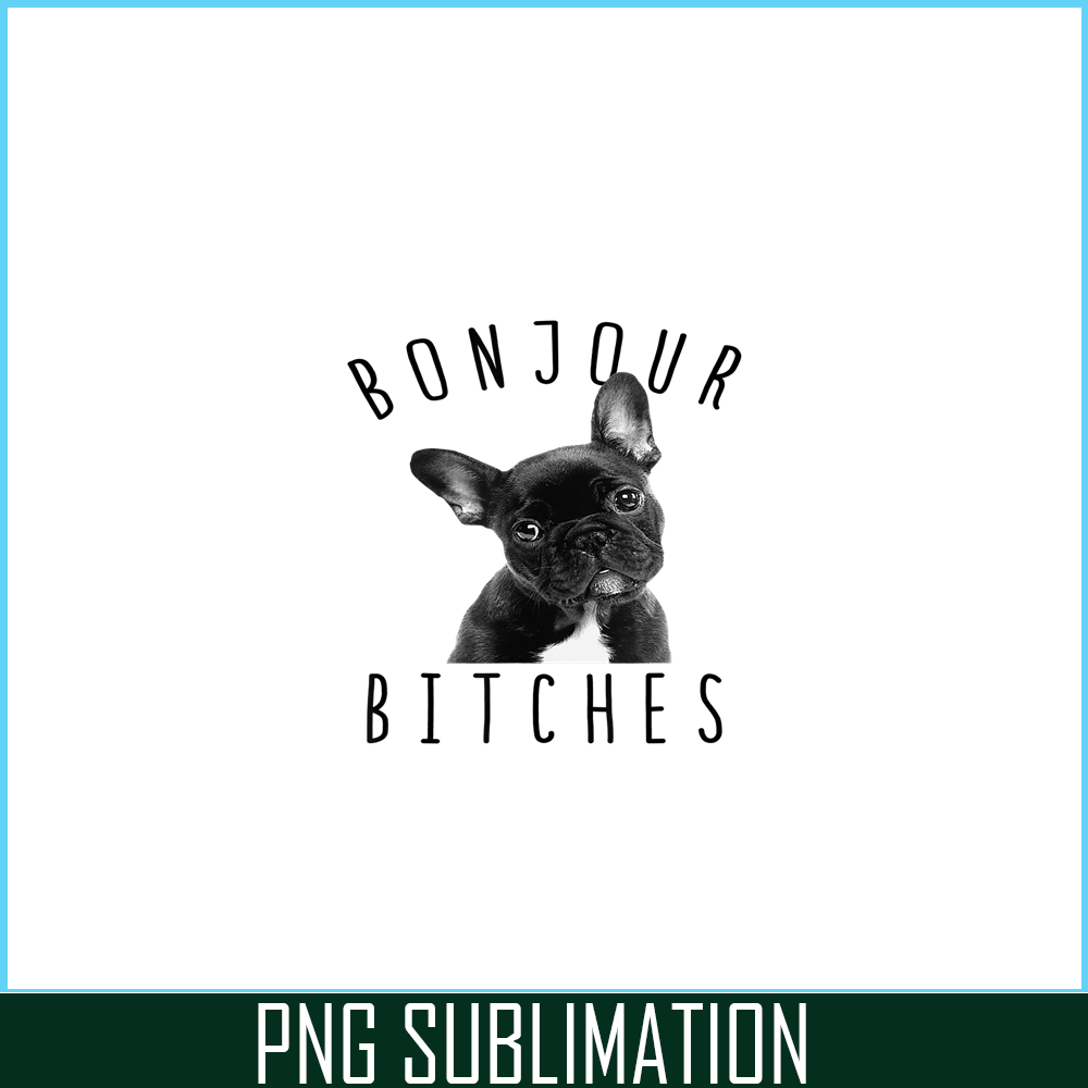 HL16102310-Bonjour Bitches PNG , Funny French Bulldog PNG, Dog Lover PNG.png