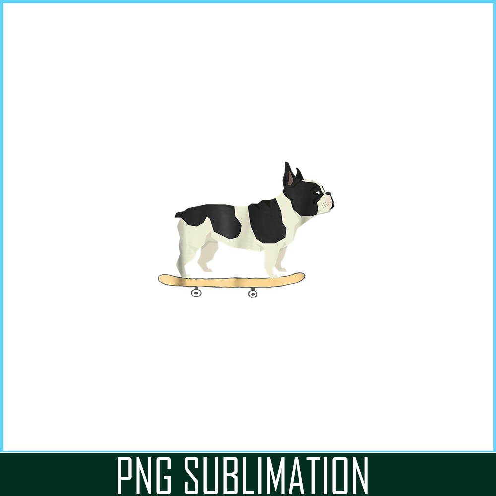 HL161023148-Funny French Bulldog Dog On Skateboard PNG, French Bulldog PNG, French Dog Artwork PNG.png