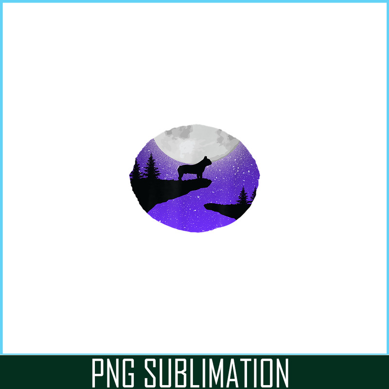 HL16102316-Cool French Bulldog PNG, Full Moon Frenchie PNG, Dog Lover PNG.png