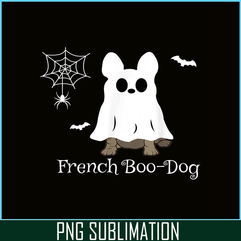 HL16102362-French Boo-Dog Dog PNG, French Bulldog Halloween PNG, Bulldog Mascot PNG.png