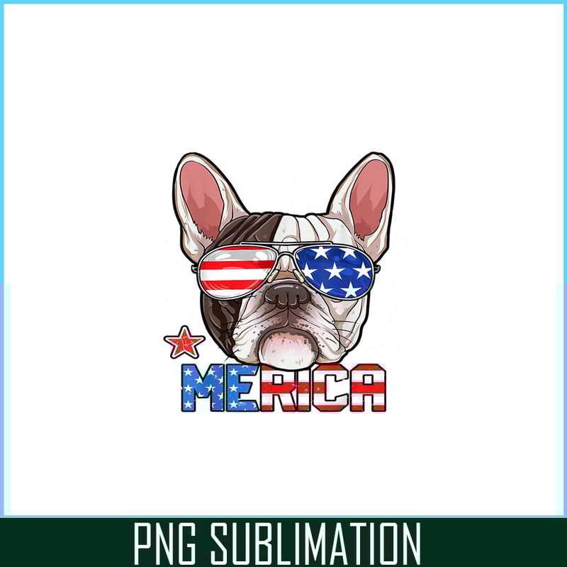HL16102373-French Bulldog America 4th of July PNG, Frenchie Dog Lover PNG, French Dog Artwork PNG.png