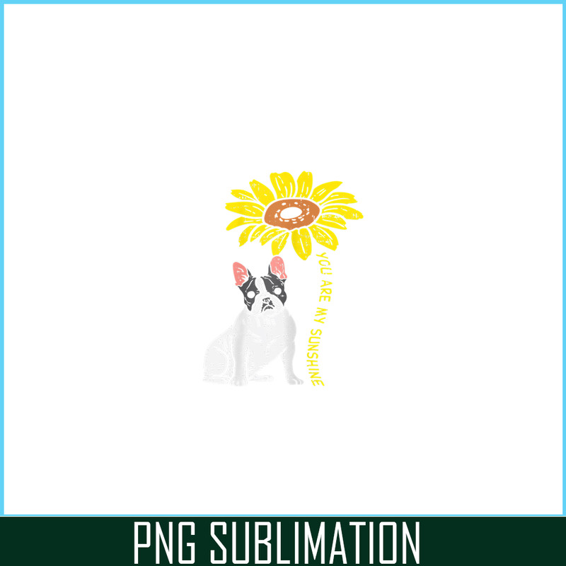 HL16102391-French Bulldog Sunflower PNG, Frenchie Dog Lover PNG, French Dog Artwork PNG.png