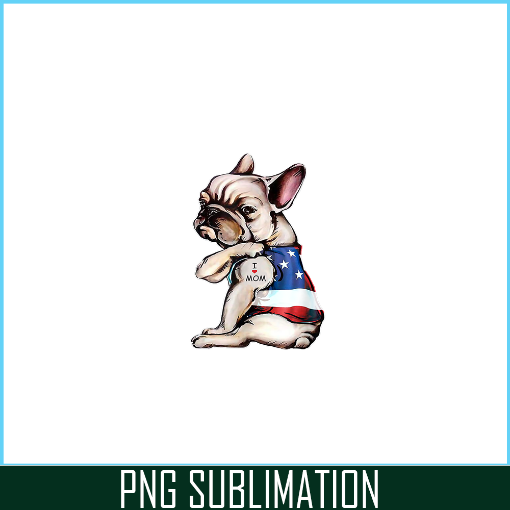 HL16102396-French Bulldog Tattoo PNG, Frenchie Dog Lover PNG, French Dog Artwork PNG.png