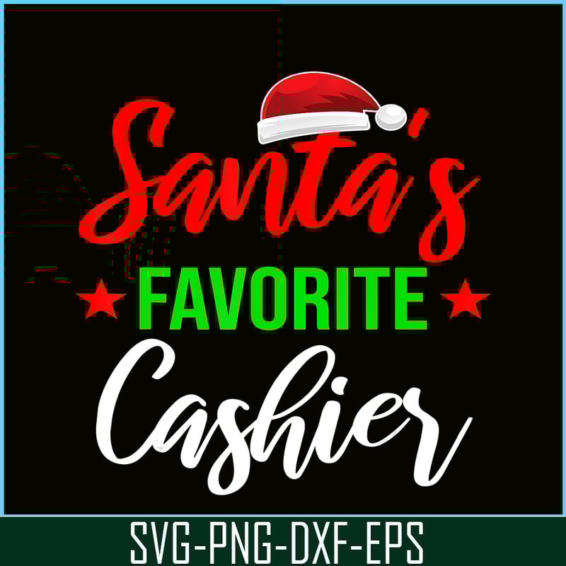 PNG141023117-Cashier Christmas Santa Clause Favorite Hat Xmas Funny Gift T-Shirt Png.png