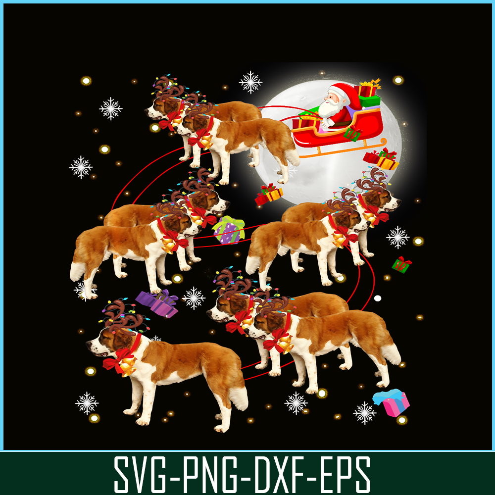 PNG141023147-Christmas Cute Santa Claus Riding Saint Bernard Xmas Pajamas Sweatshirt Png.png