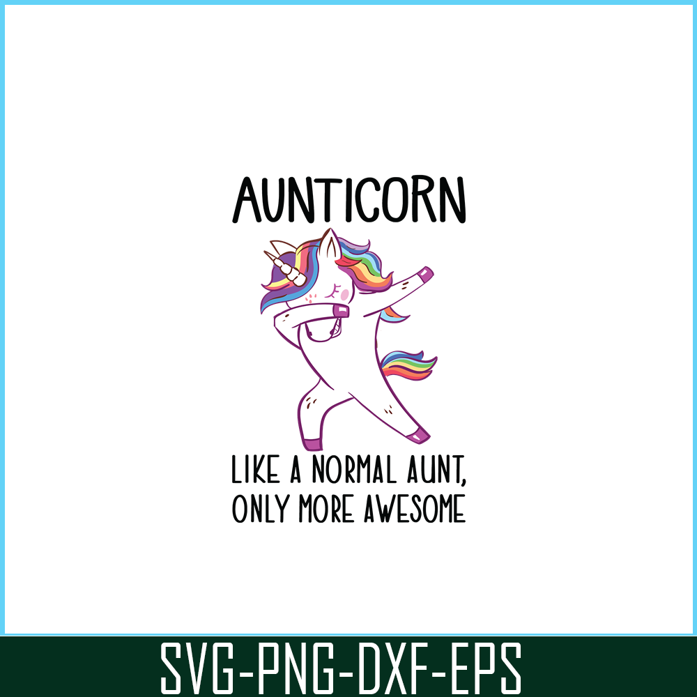 PNG14102344-Aunticorn Dabbing Unicorn Aunt Design for Auntie Slim Fit T-Shirt Png.png