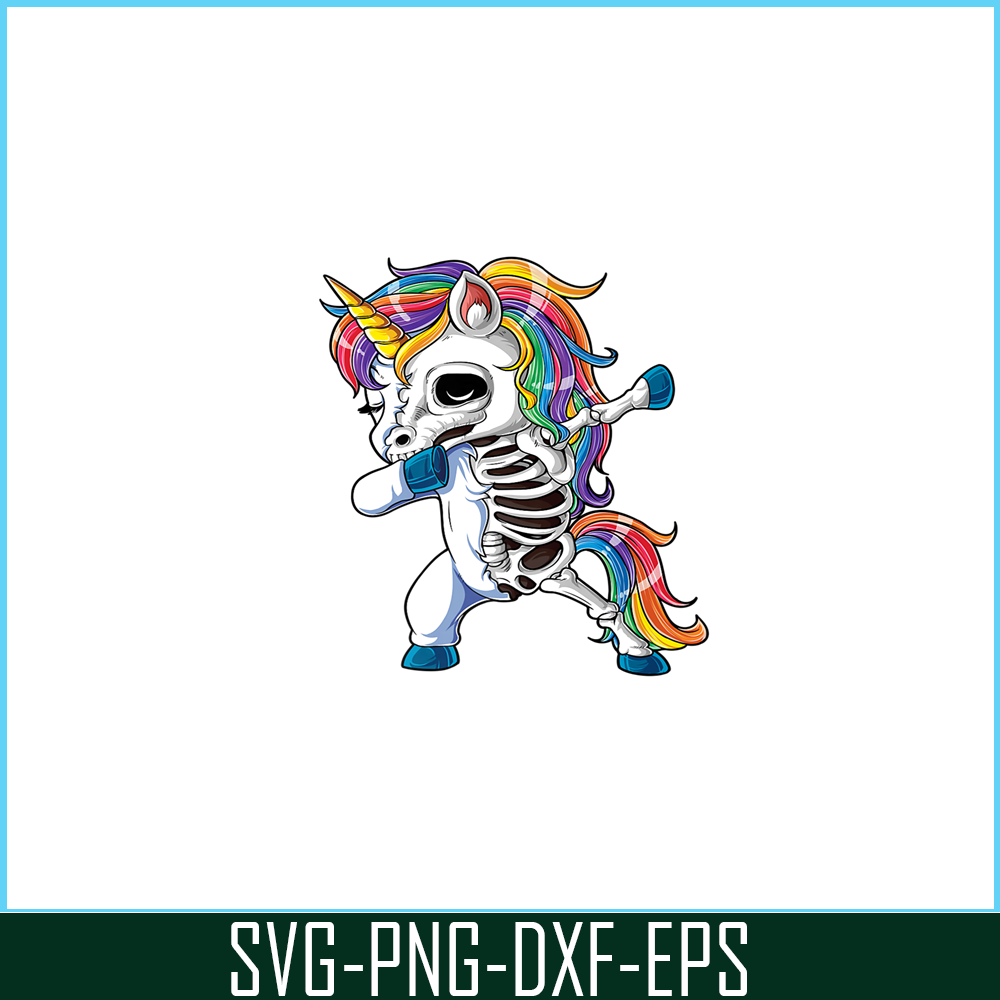 PNG14102356-Dabbing Unicorn Skeleton T shirt Halloween Girls Dab Gifts Png.png