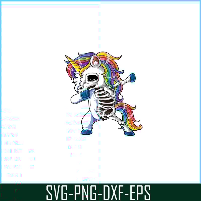 PNG14102356-Dabbing Unicorn Skeleton T shirt Halloween Girls Dab Gifts Png.png