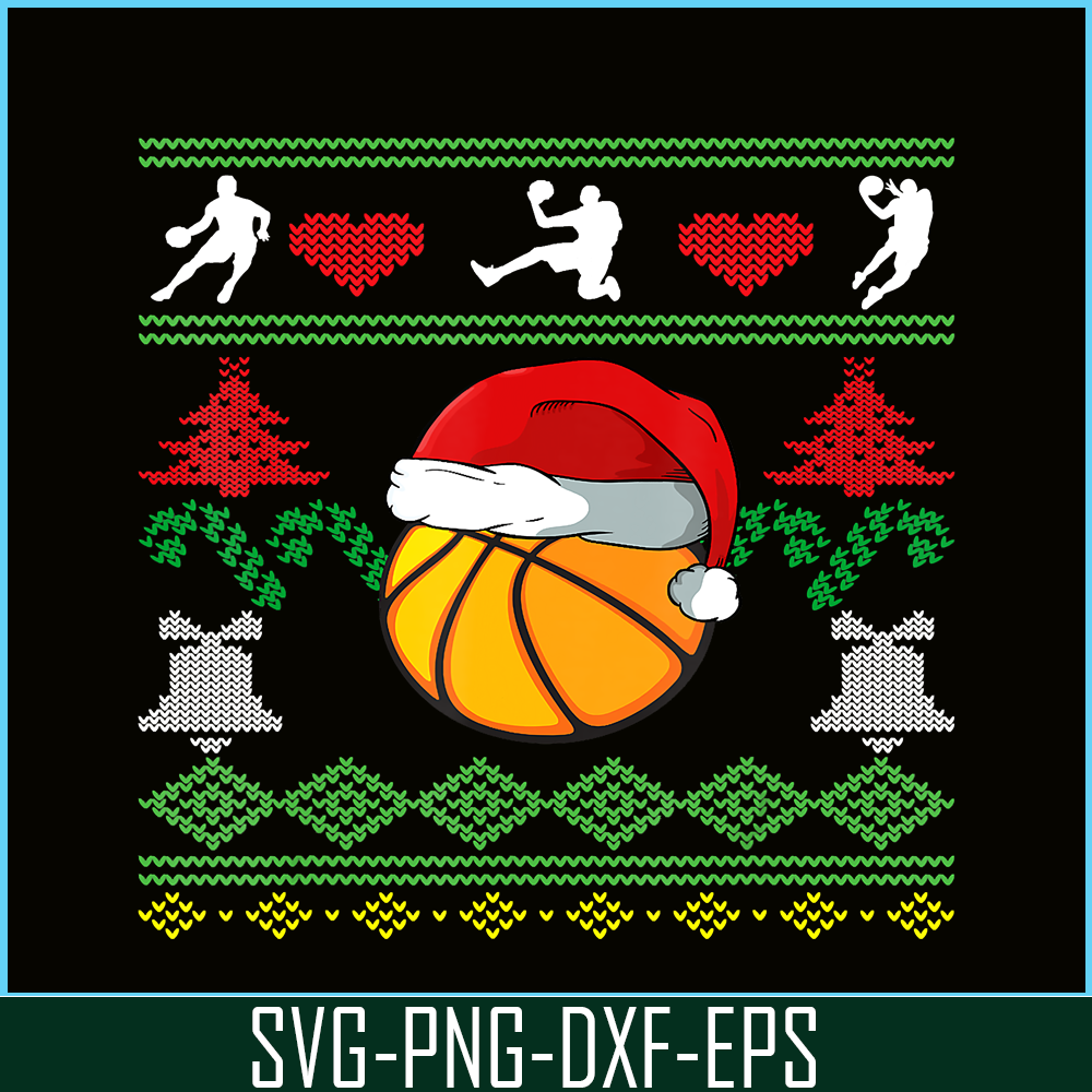 PNG14102385-Basketball Santa Hat Ugly Christmas Gift Xmas Boys Men T-Shirt Png.png