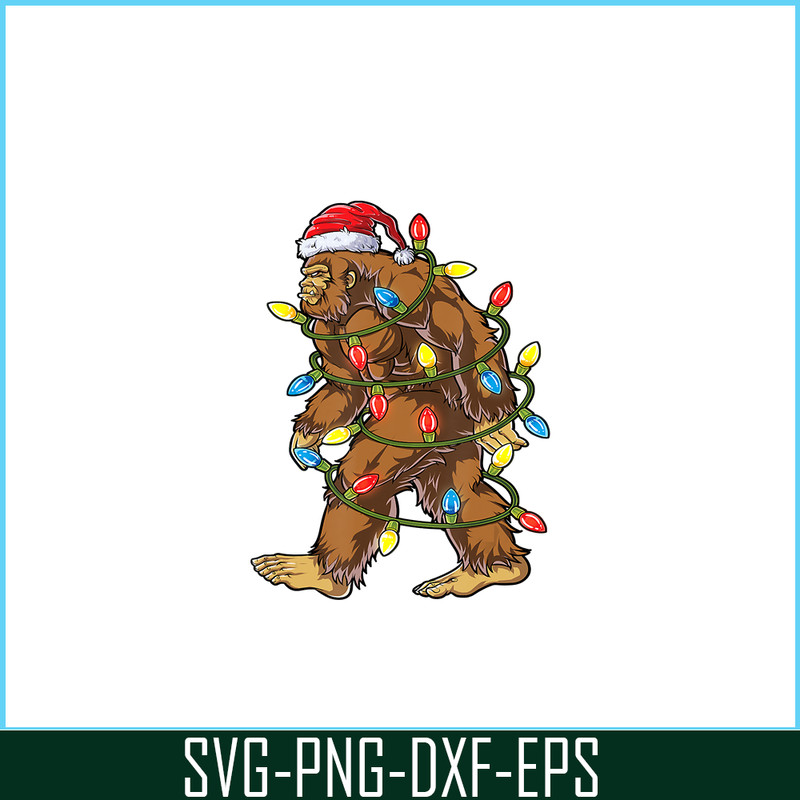 PNG14102399-Bigfoot Santa Christmas Tree Lights Xmas Boys Men Sasquatch T-Shirt Png.png