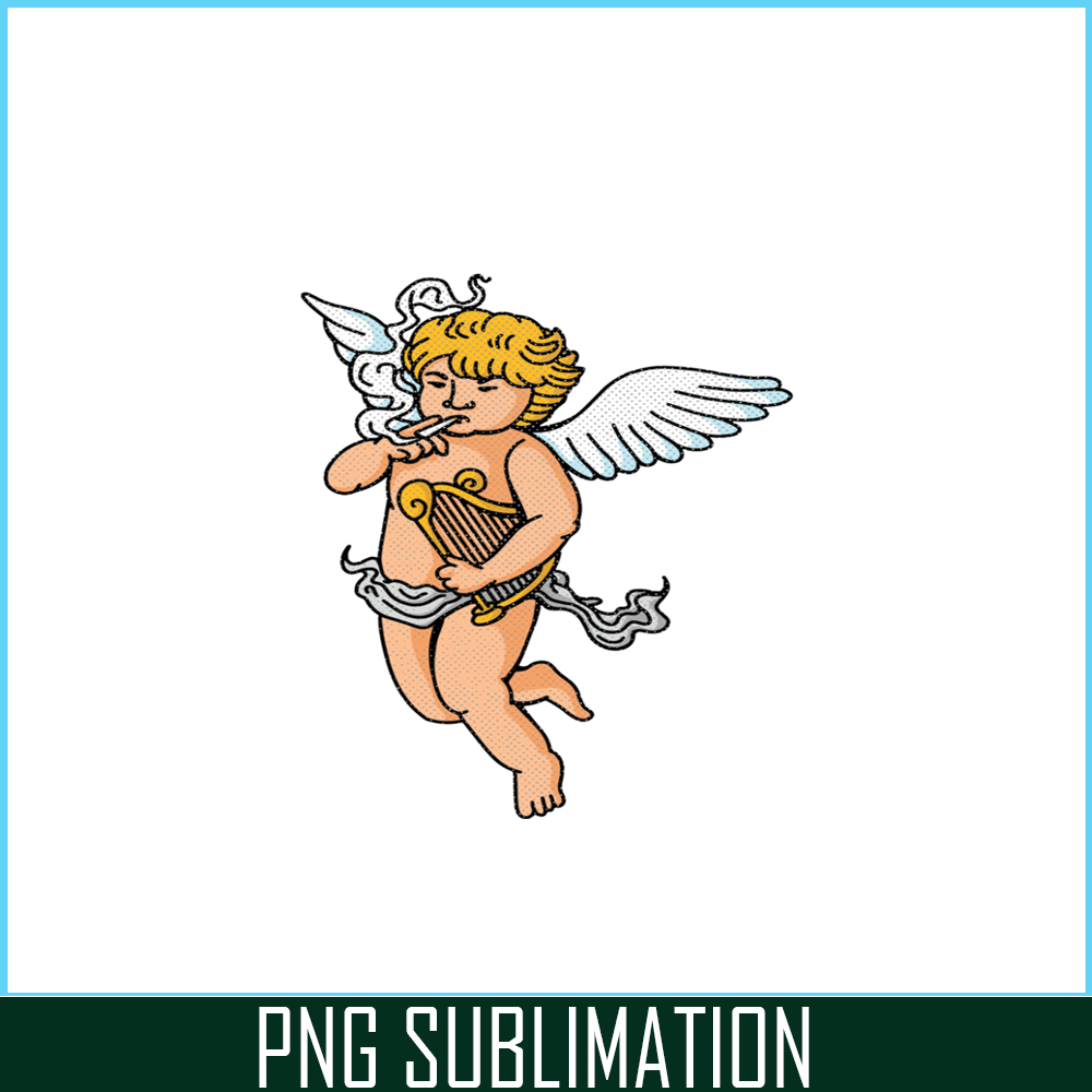 VLT21102334-Cupid Smoking PNG, Funny Valentine PNG, Valentine Holidays PNG.png