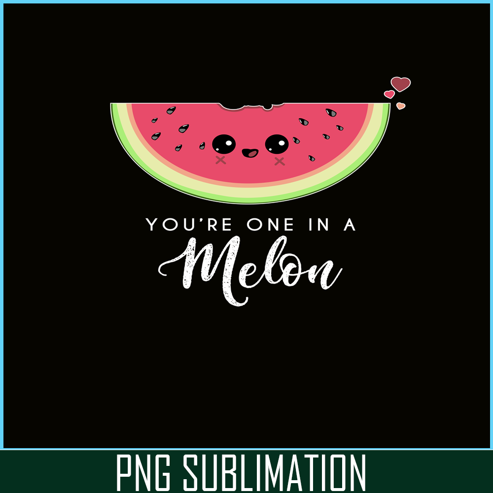 VLT21102339-You Are One In Melon PNG, Cute Valentine PNG, Valentine Holidays PNG.png