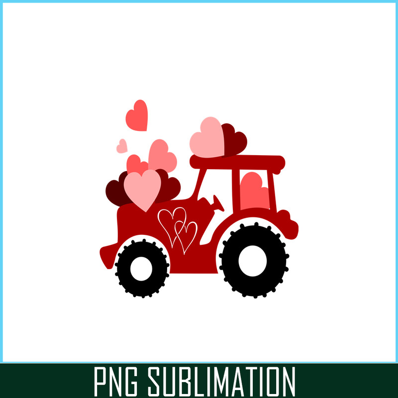 VLT21102374-Hearts Truck PNG, Sweet Valentine PNG, Valentine Holidays PNG.png