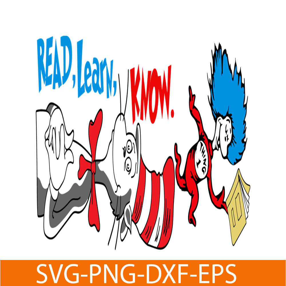 DS205122333-Cat In The Hat Read Learn Know SVG, Dr Seuss SVG, Dr Seuss Quotes SVG DS205122333.png