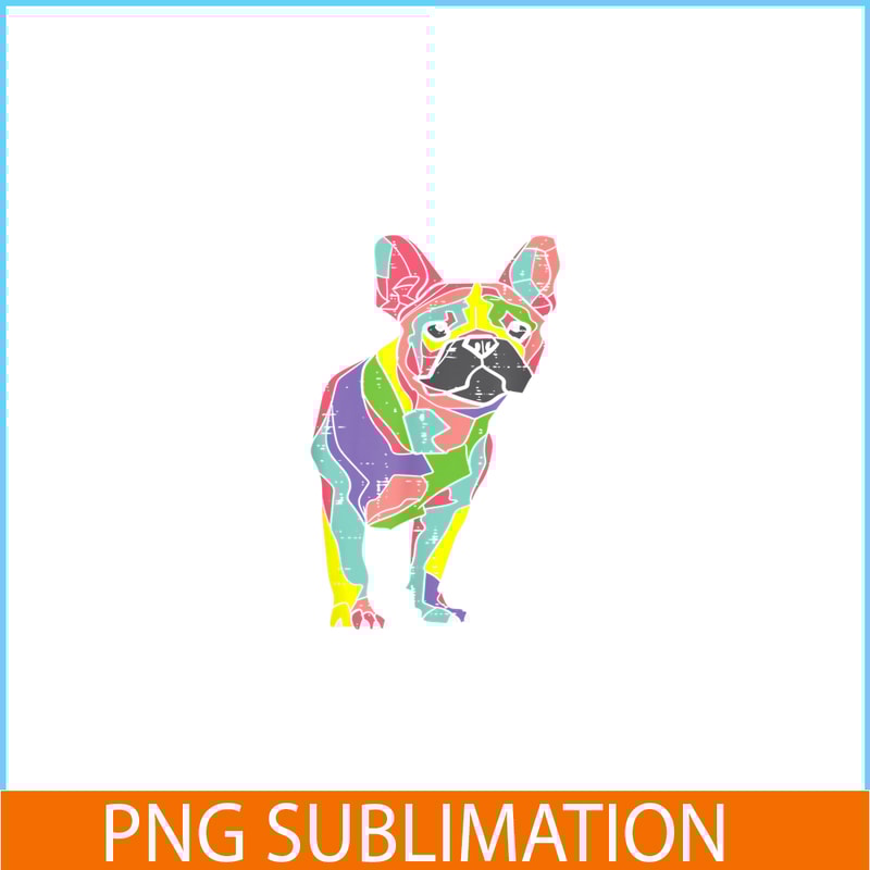 HL16102315-Colorful French Bulldog PNG, Frenchie Art PNG, Dog Lover PNG.png