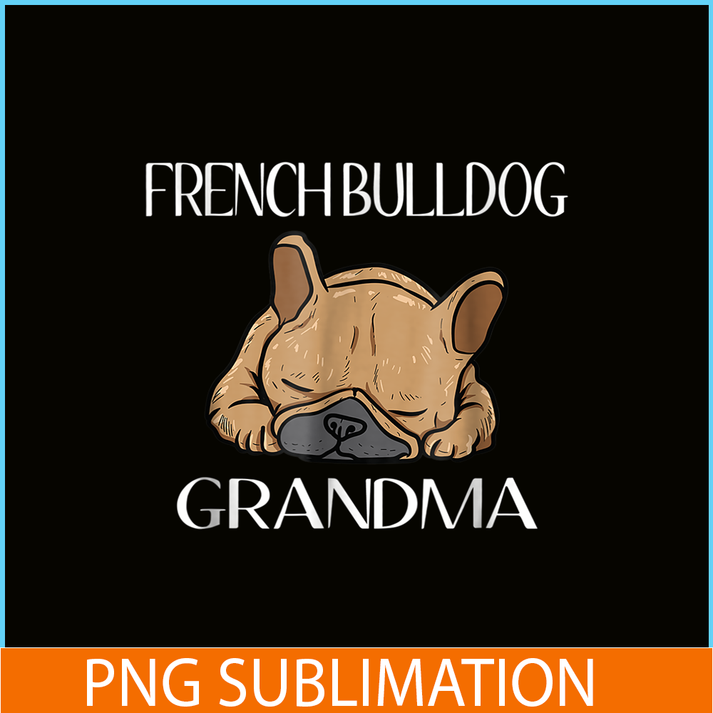 HL16102359-French Bulldog Grandma PNG, French Dog Artwork PNG, Bulldog Mascot PNG.png