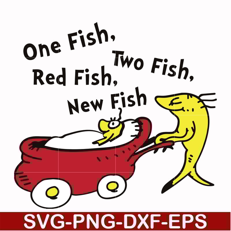 DR00037-One fish two fish red fish new fish svg, png, dxf, eps file DR00037.jpg