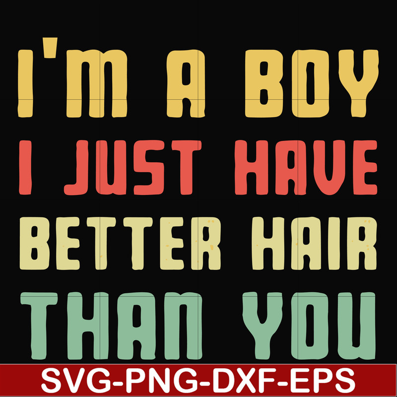 FN000395-I'm a boy I just have better hair than you svg, png, dxf, eps file FN000395.jpg