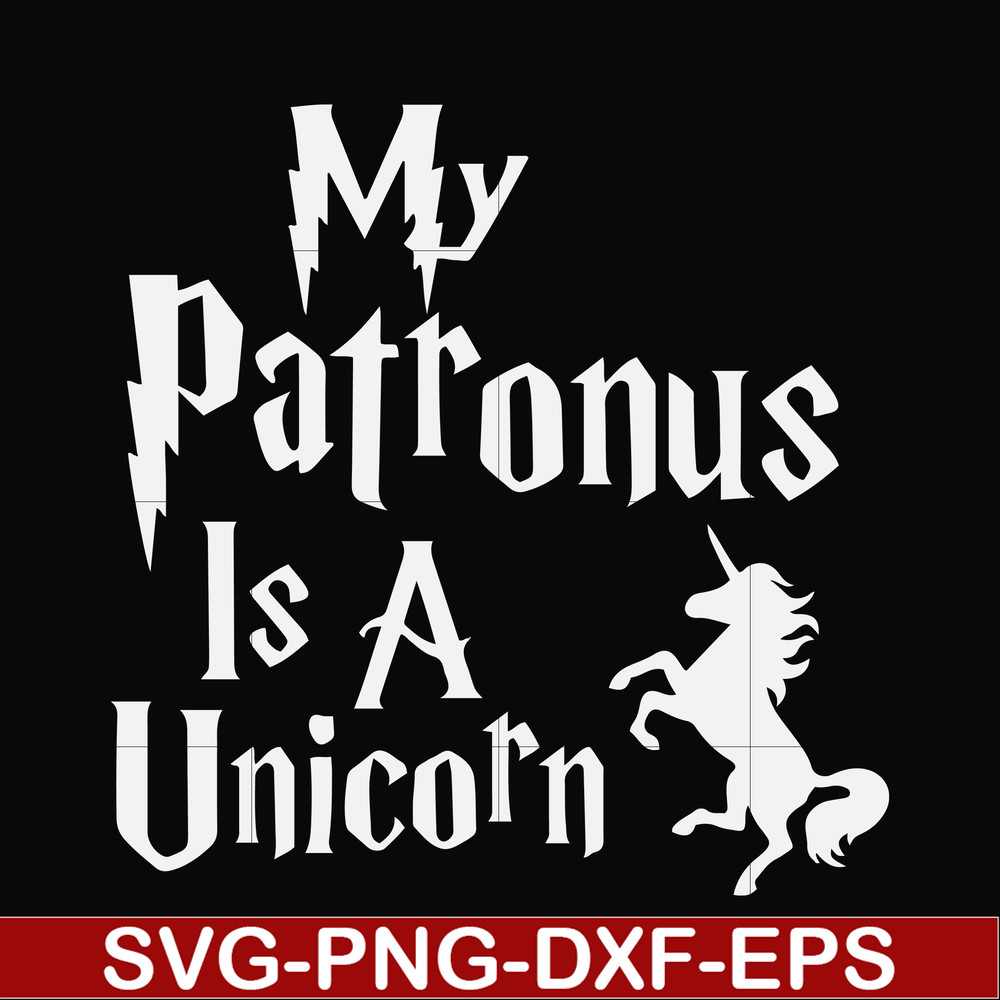 FN000570-My patronus is a Unicorn svg, png, dxf, eps file FN000570.jpg