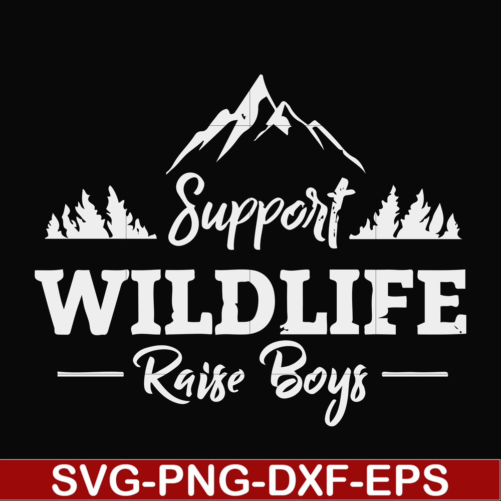 FN000674-Support wildlife raise boys svg, png, dxf, eps file FN000674.jpg