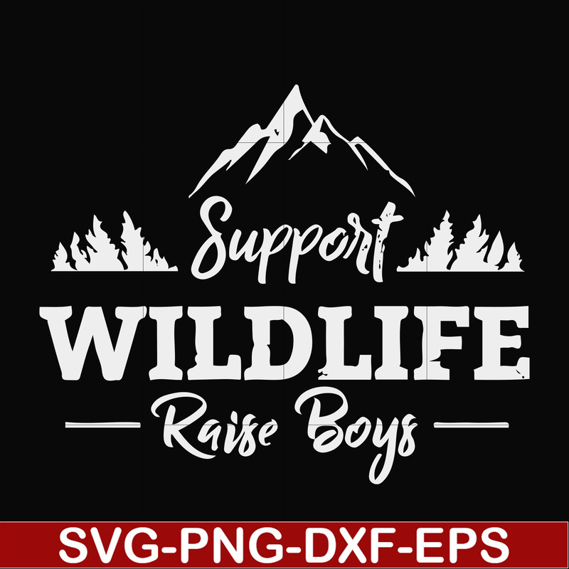 FN000674-Support wildlife raise boys svg, png, dxf, eps file FN000674.jpg