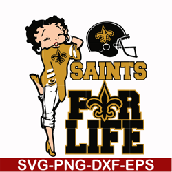 saints for life, svg, png, dxf, eps file nfl000082