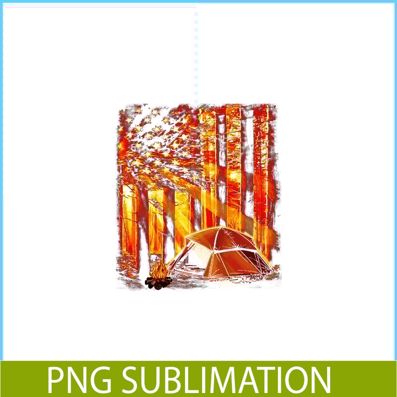CAMP07112365-Into the wood PNG America Flag Camping PNG Loving Camping PNG.png