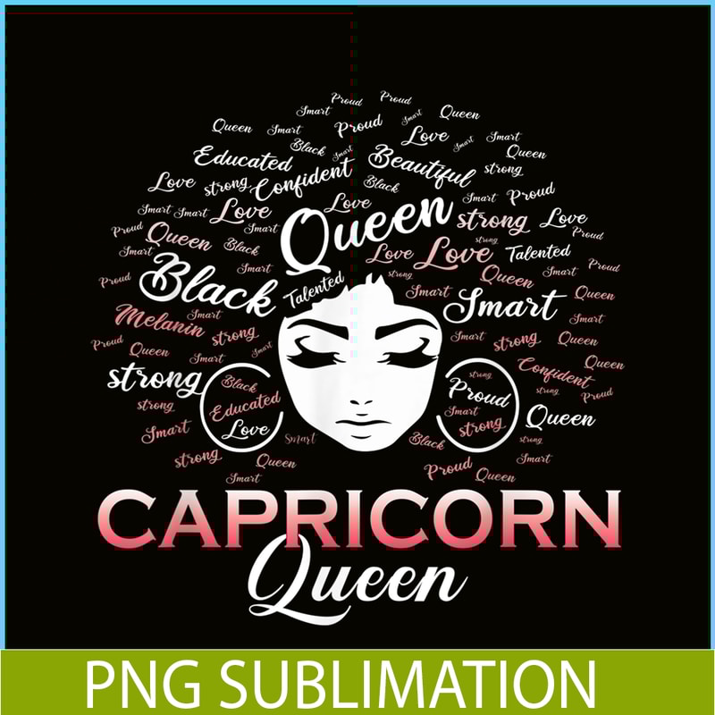 CPB28102306-Black Women PNG Capricorn Queen PNG January Birthday PNG.png