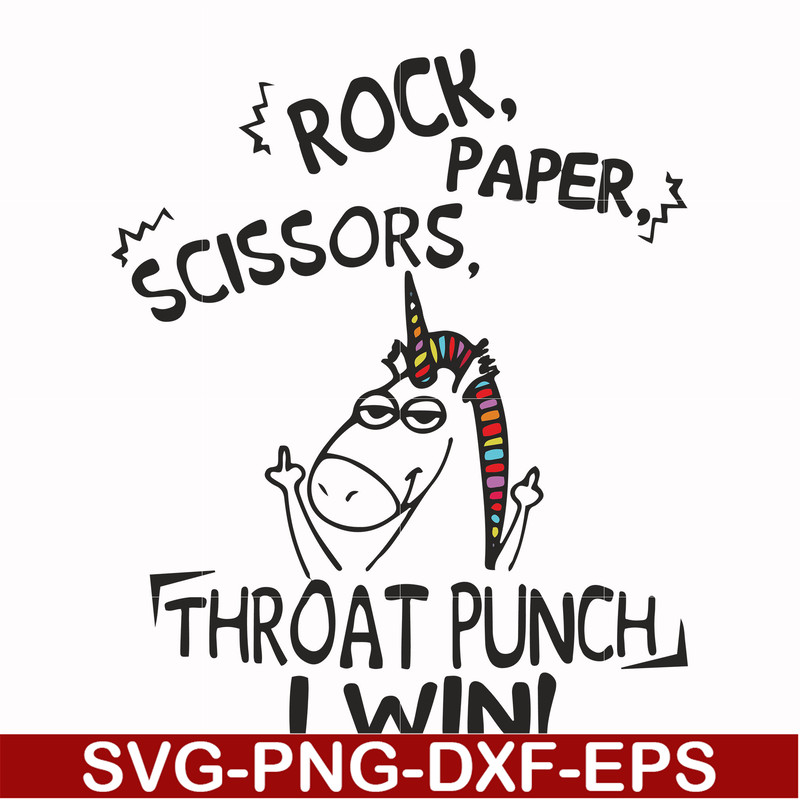 FN000368-Rock paper scissors throat punch I win svg, png, dxf, eps file FN000368.jpg