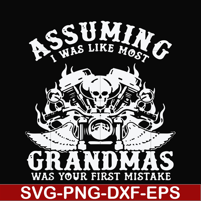 FN000484-Assuming I was like most grandmas was your first mistake svg, png, dxf, eps file FN000484.jpg