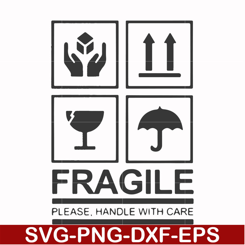 FN000567-Fragile please handle with care svg, png, dxf, eps file FN000567.jpg