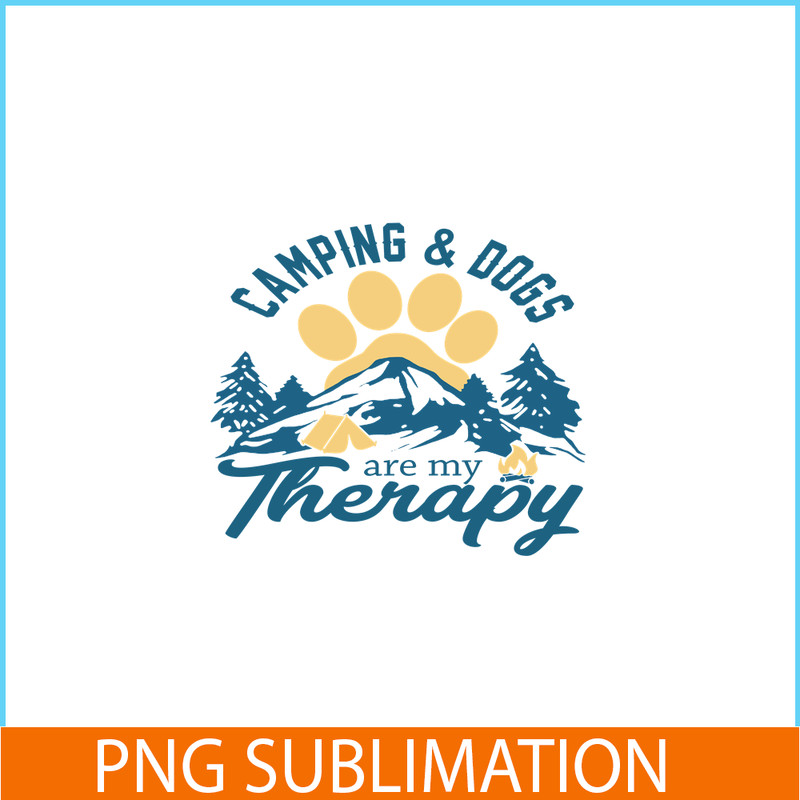 CAMP07112350-Camping Dog My Therapy PNG Dog Paw Behind The Ridge PNG Camping And Dogs PNG.png