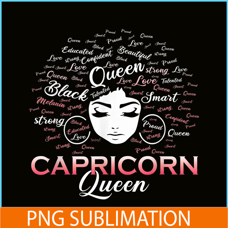 CPB28102306-Black Women PNG Capricorn Queen PNG January Birthday PNG.png