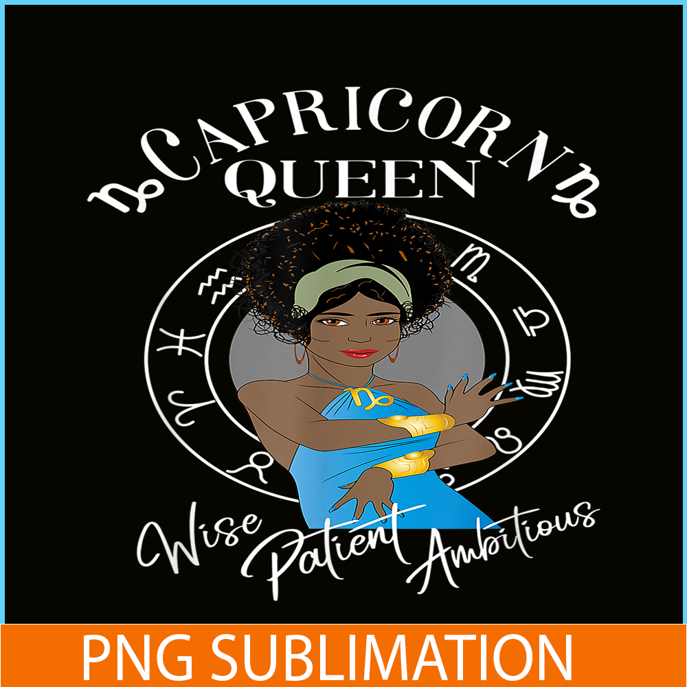 CPB28102310-Capricorn Black Queen PNG Horoscope African PNG Capricorn Feature PNG.png