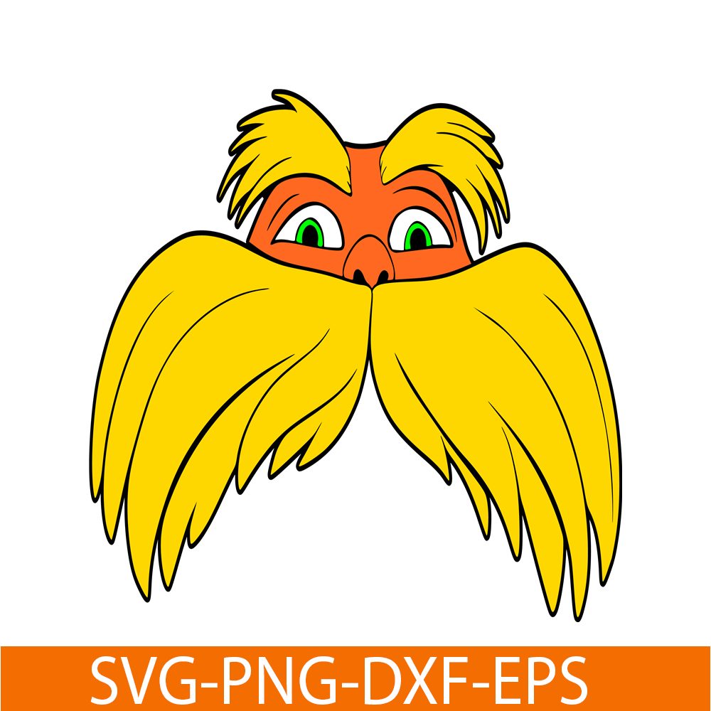 DS105122313-Lorax face SVG, Dr Seuss SVG, Dr. Seuss' the Lorax SVG DS105122313.png