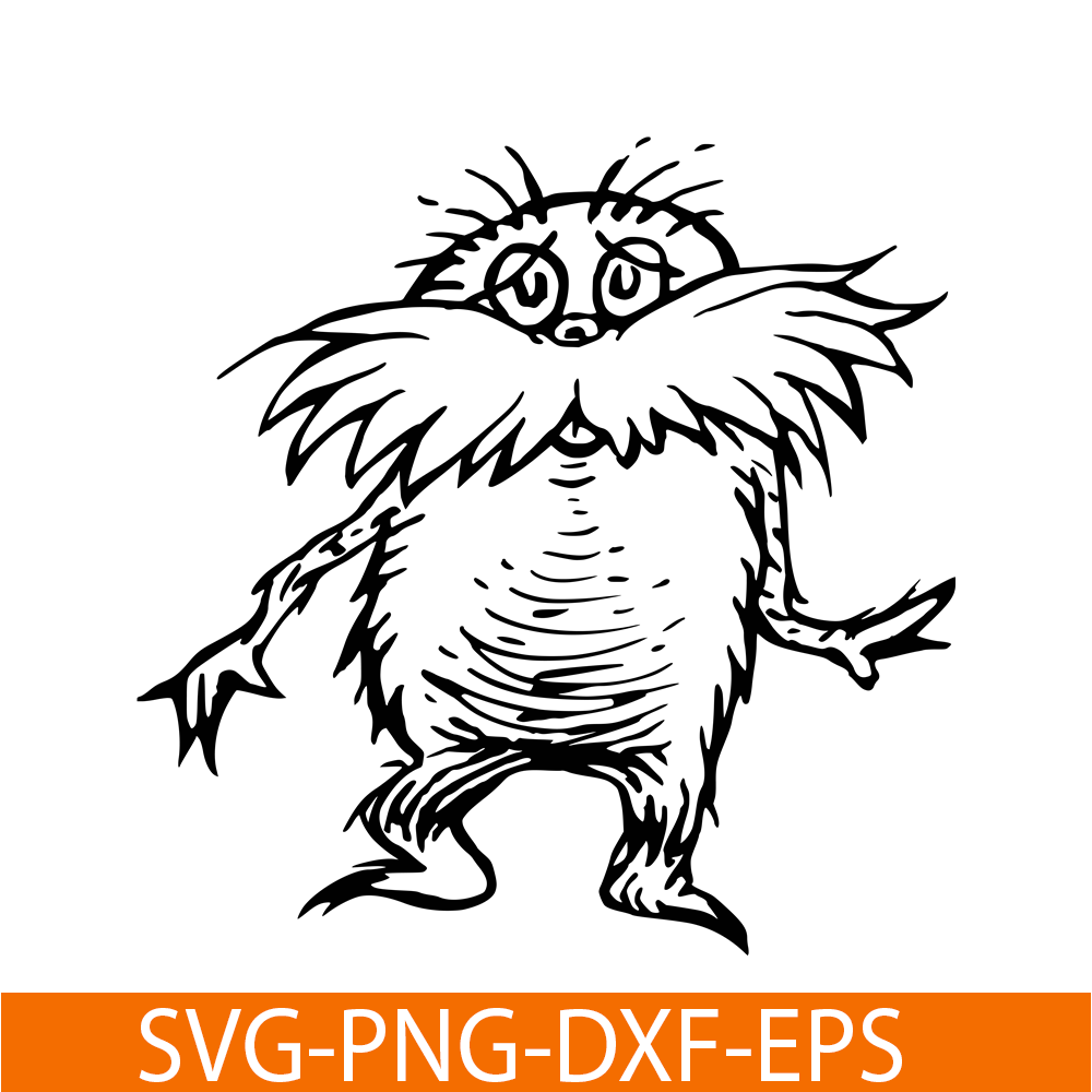 DS105122316-The Black White Lorax SVG, Dr Seuss SVG, Dr. Seuss' the Lorax SVG DS105122316.jpg