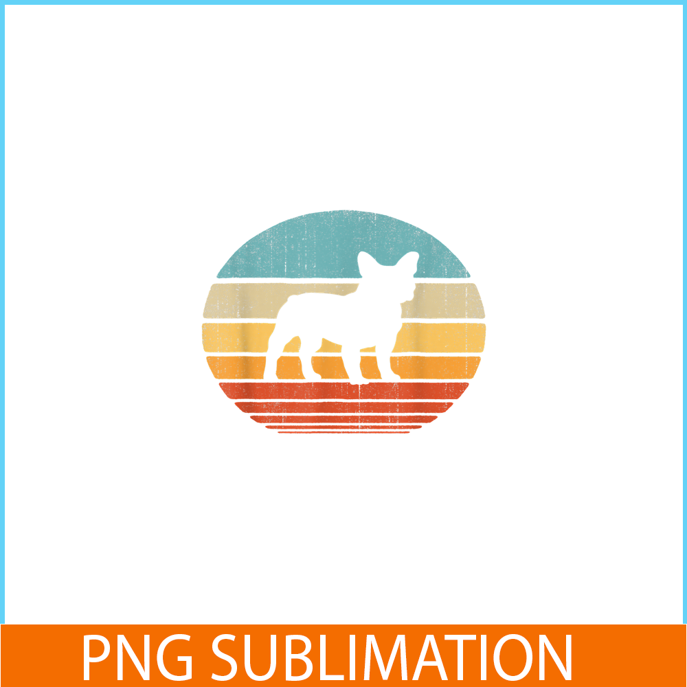 HL161023109-French Bulldog Vintage Silhouette 60s 70s PNG, Frenchie Dog Lover PNG, French Dog Artwork PNG.png