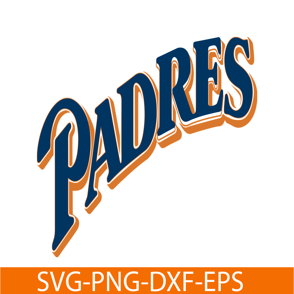 MLB204122379-San Diego Padres Blue And Orange Text SVG, Major League Baseball SVG, Baseball SVG MLB204122379.png