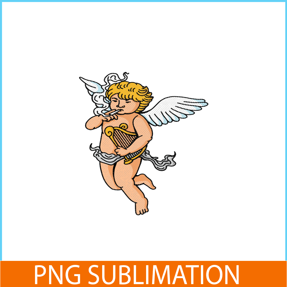 VLT21102334-Cupid Smoking PNG, Funny Valentine PNG, Valentine Holidays PNG.png