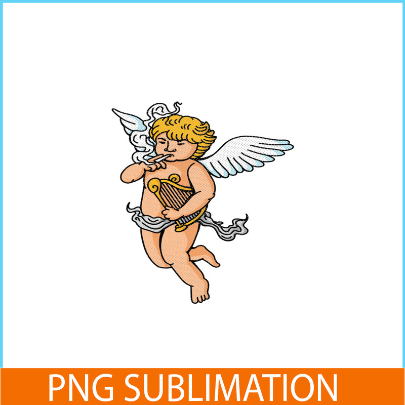 VLT21102334-Cupid Smoking PNG, Funny Valentine PNG, Valentine Holidays PNG.png