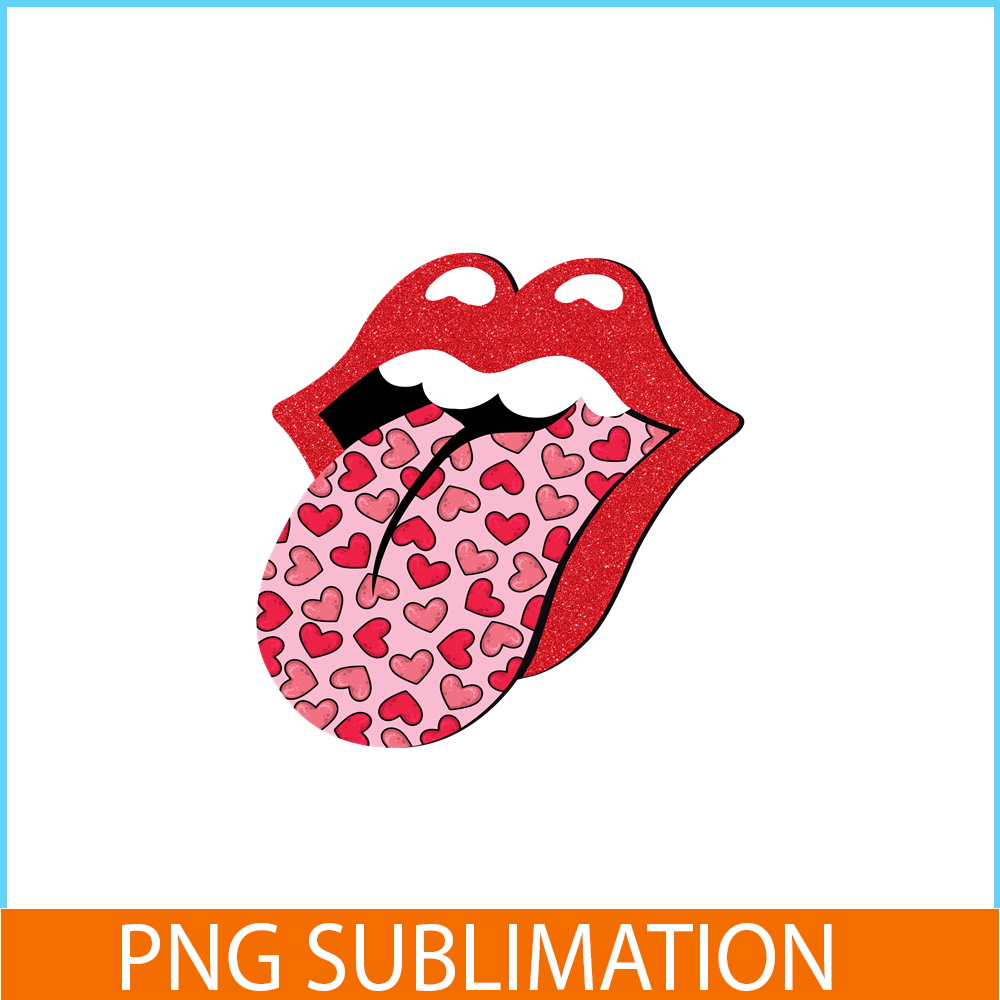 VLT21102350-Red Lips Tongue PNG, Sweet Valentine PNG, Valentine Holidays PNG.png